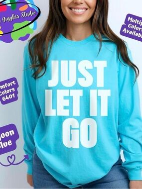 Elsa Disney Frozen Just Let It Go Long Sleeve Shirt SMALL NWOT